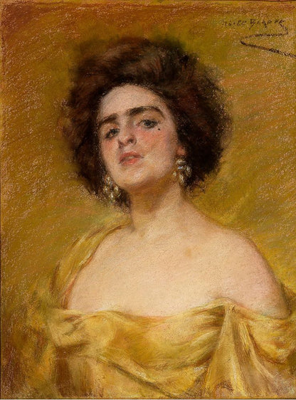 Laura In Yellow - by Alice Pike Barney