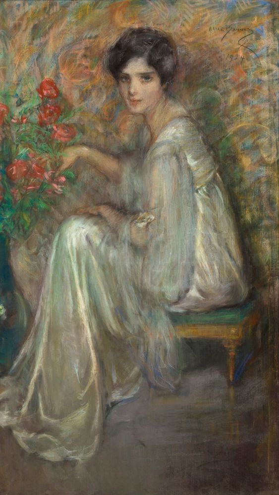 Young Woman with Roses - by Alice Pike Barney