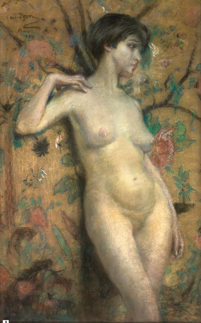 Nude against Screen - by Alice Pike Barney