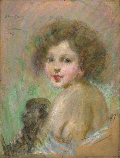 Child with Monkey - by Alice Pike Barney