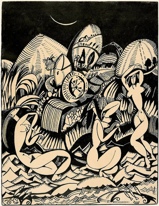 THE WITCHES’ BATH (drawing no. 10 for the album 'XX DESSINS') - by Amadeo de Souza Cardoso