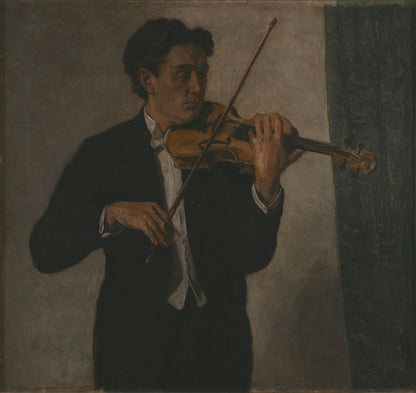 Portrait of Violinist Ede Zathureczky - by Andor Borúth