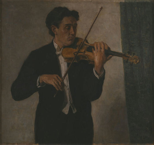 Portrait of Violinist Ede Zathureczky - by Andor Borúth