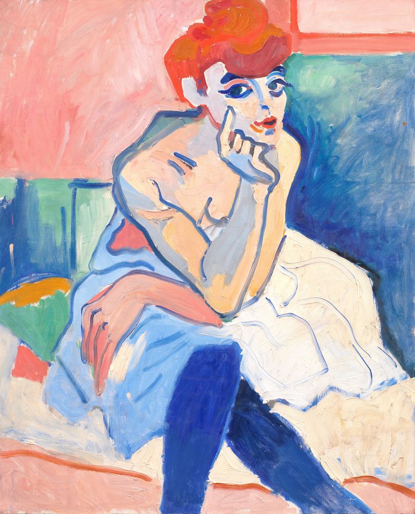 Woman in a Chemise - by André Derain