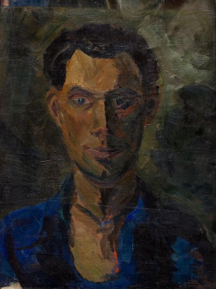 Self-portrait - by Antanas Samuolis