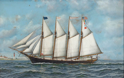 Schooner JOHN BOSSERT - by Antonio Jacobsen