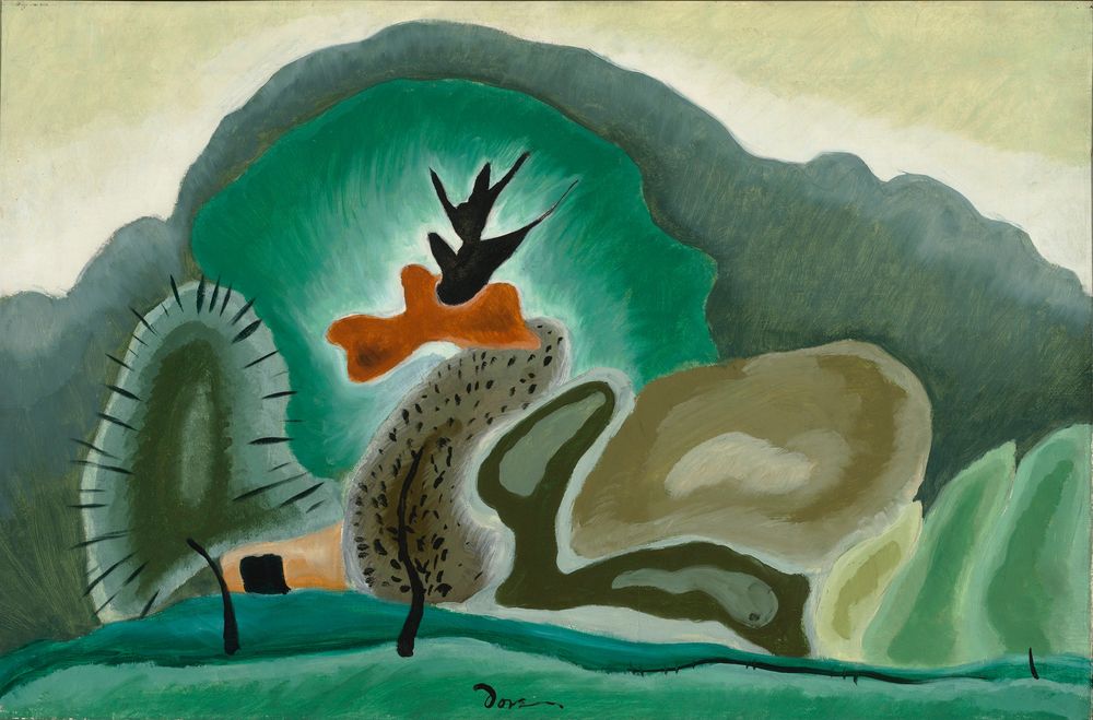 Mars Orange and Green - by Arthur Dove