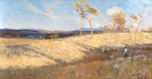 Golden summer, Eaglemont - by Arthur Streeton