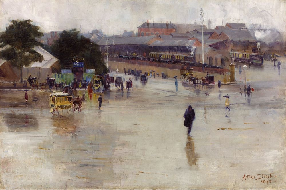 The railway station, Redfern - by Arthur Streeton