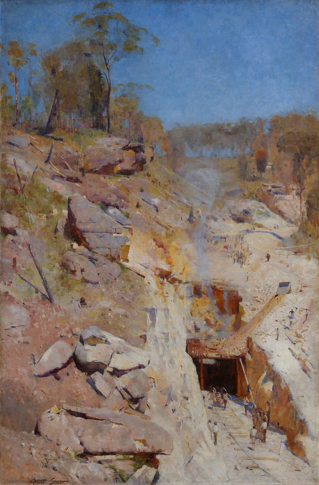 Fire's on - by Arthur Streeton