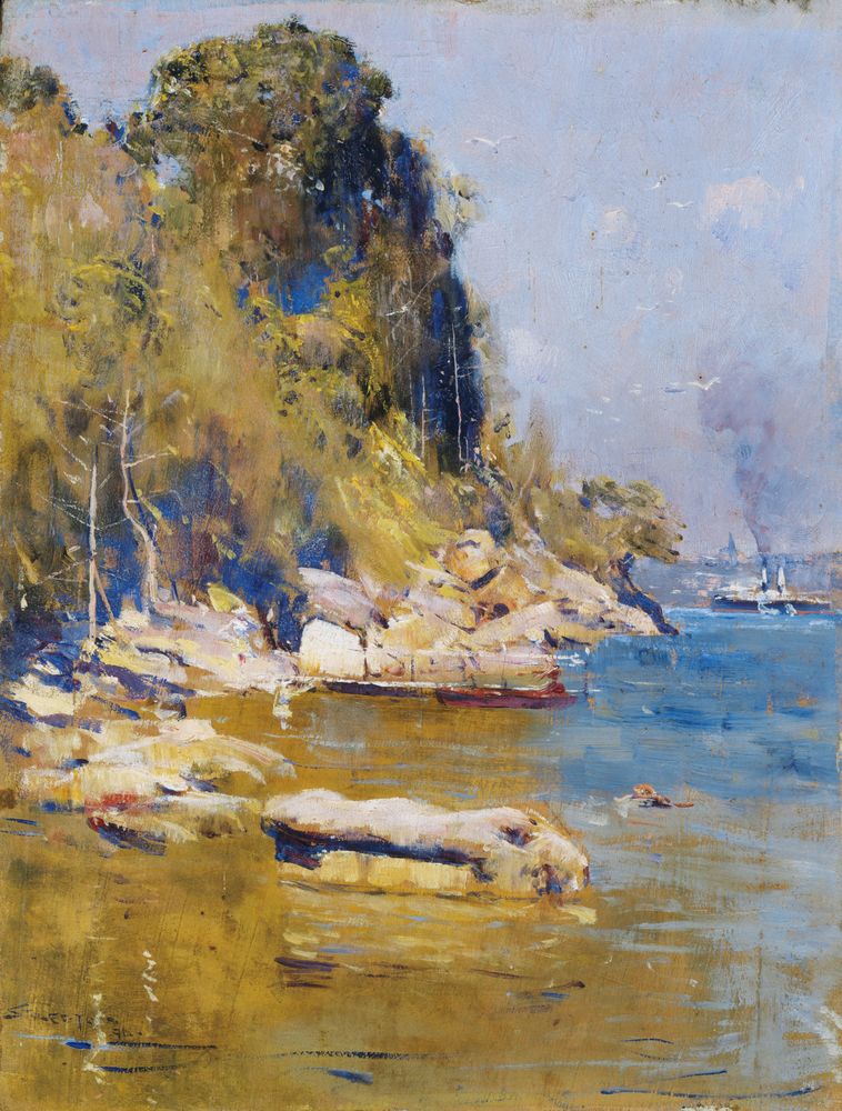 From my camp (Sirius Cove) - by Arthur Streeton