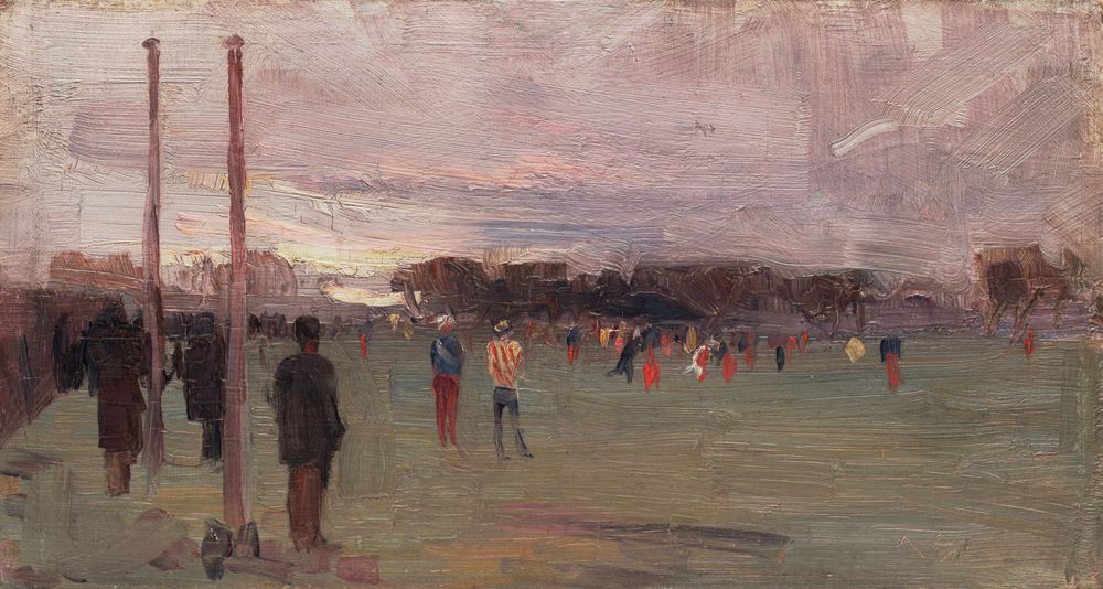 The national game - by Arthur Streeton