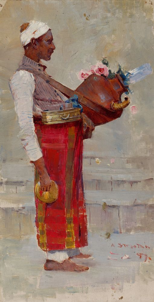 Eqyptian drink vendor - by Arthur Streeton