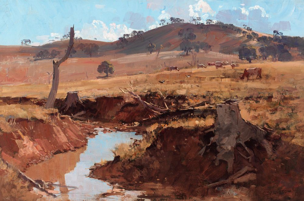 The creek - by Arthur Streeton