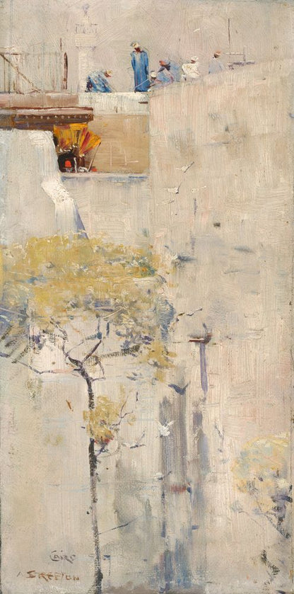 (House builders, Cairo) - by Arthur Streeton