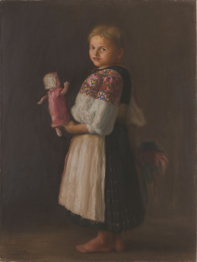 Girl with a doll - by Štefan Straka