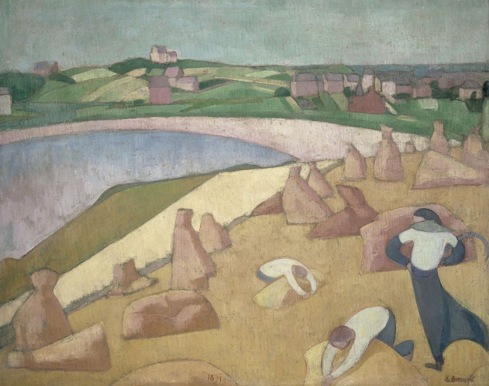 Harvest by the Sea - by Émile Bernard