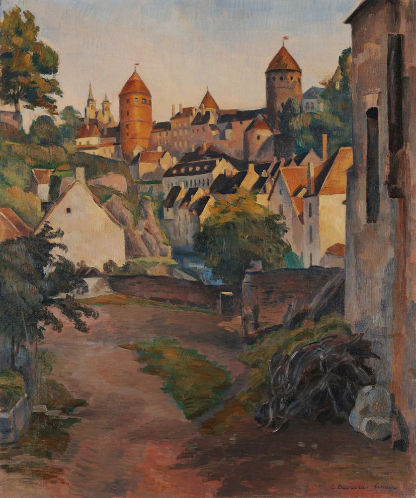 View of Castle in Semur - by Émile Bernard