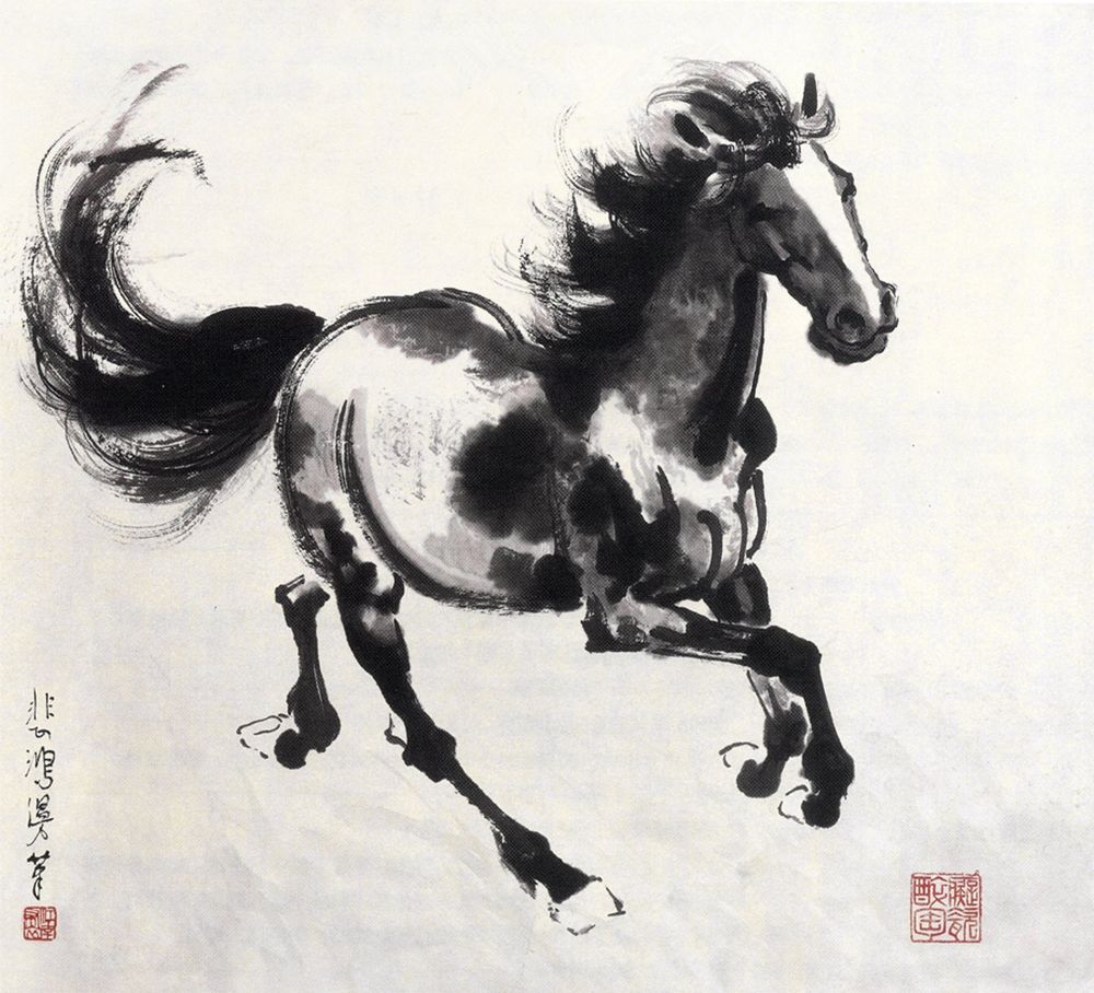 Galloping horse - by Xu Beihong