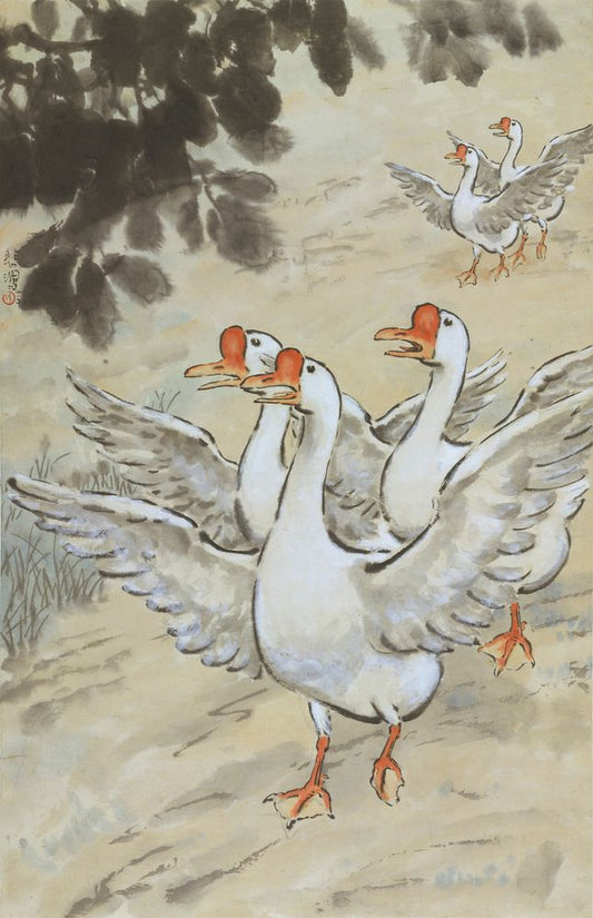 Noisy Geese - by Xu Beihong