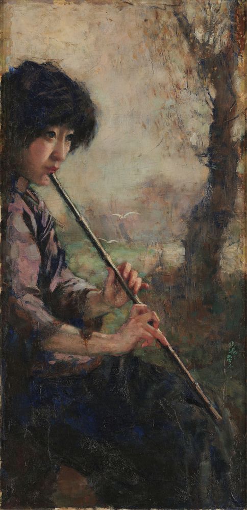 Flute Music - by Xu Beihong