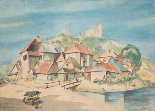 View of Kazimierz on the Vistula - by Władysław Skoczylas