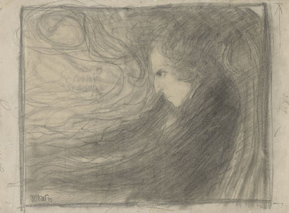 Sketch for the painting Szopen [Chopin] - by Wojciech Weiss