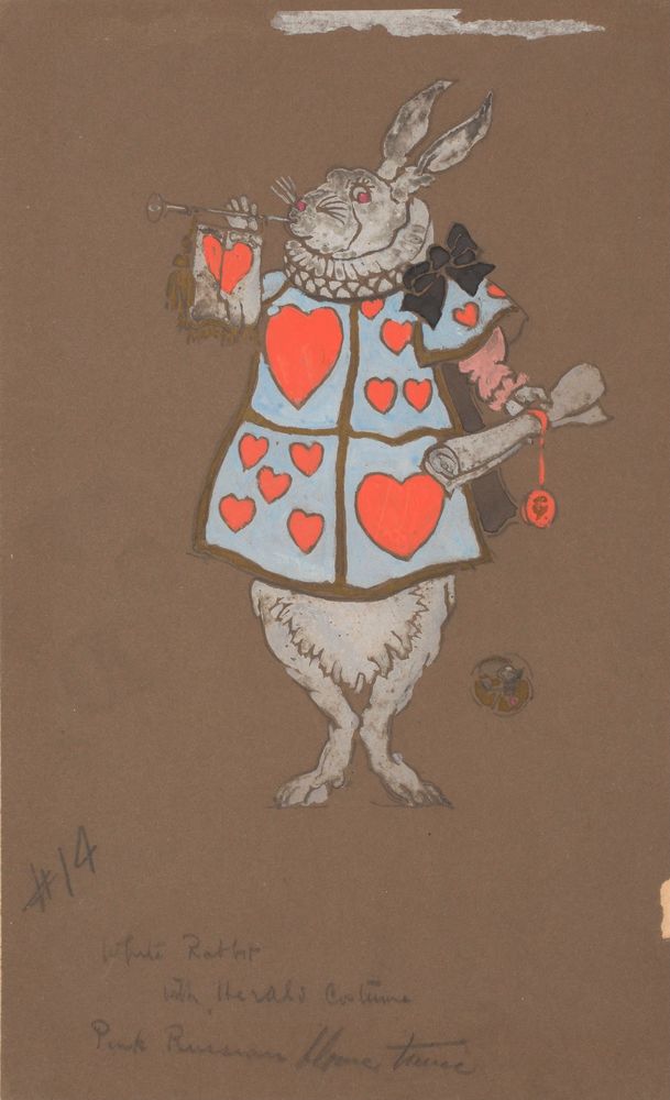 White Rabbit with Herald's Costume (costume design) - by William Penhallow Henderson