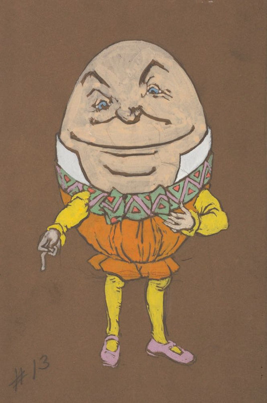 Humpty Dumpty (costume design for Alice-in-Wonderland, 1915) - by William Penhallow Henderson