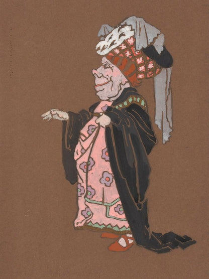 Ugly Duchess (costume design for Alice-in-Wonderland, 1915) - by William Penhallow Henderson