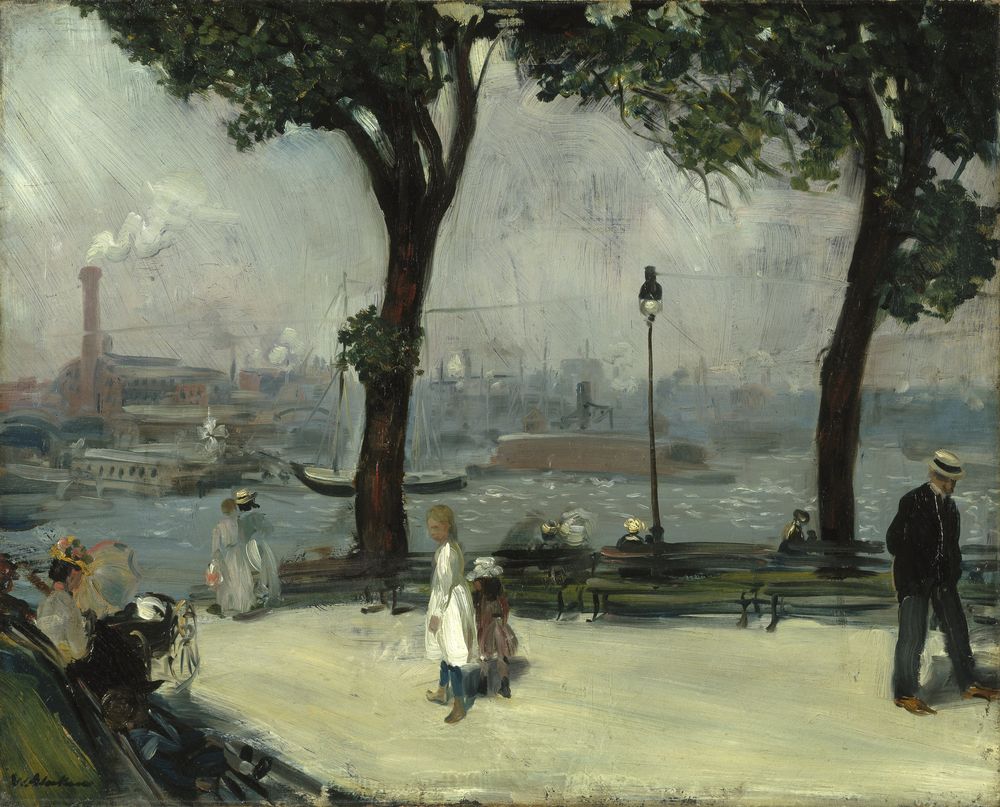 East River Park - by William Glackens