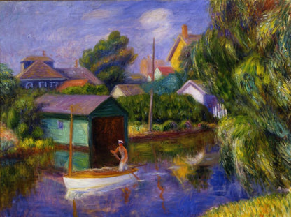 The Green Boathouse - by William Glackens