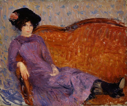 The Purple Dress - by William Glackens