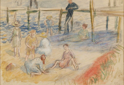 At the Beach - by William Glackens