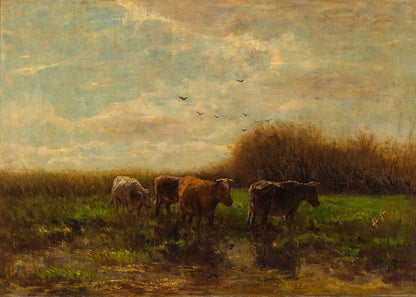 Cows at evening - by Willem Maris