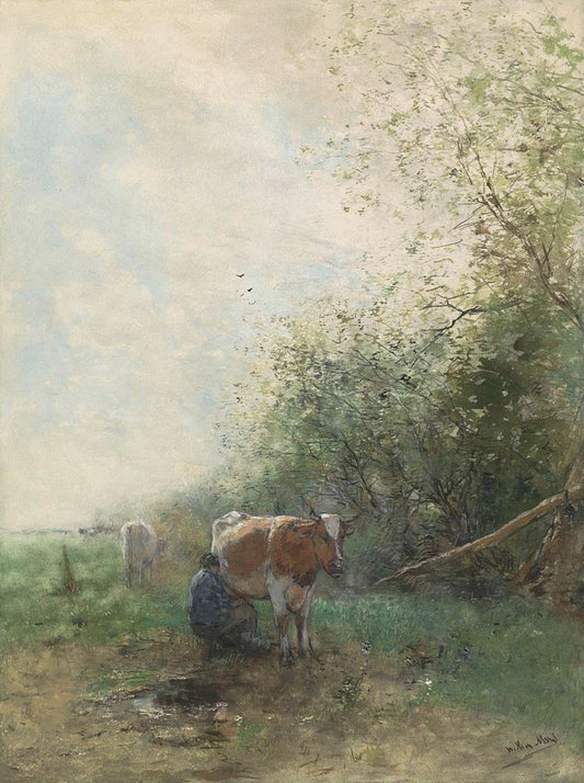 Melktijd - by Willem Maris