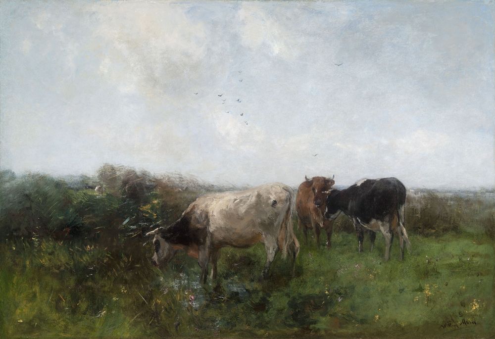 Cattle in the Meadows - by Willem Maris