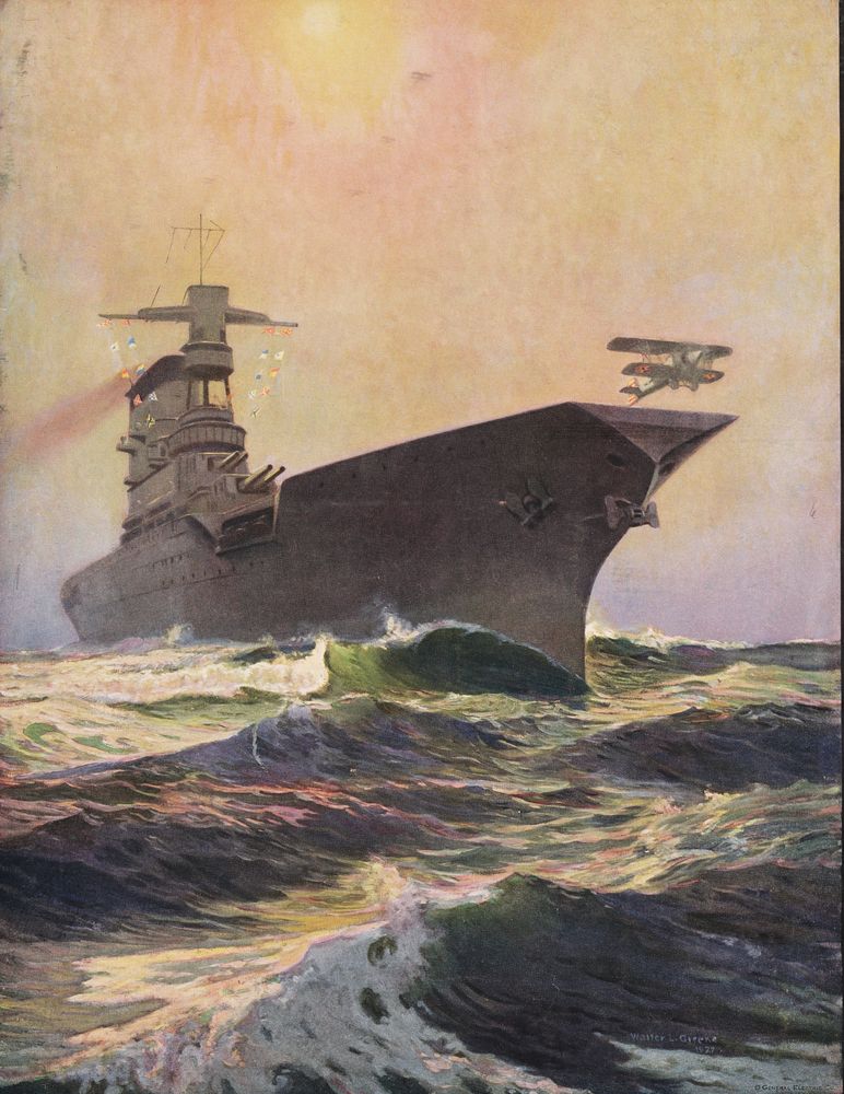 U. S. Navy Airplane Carrier - by Walter L. Greene