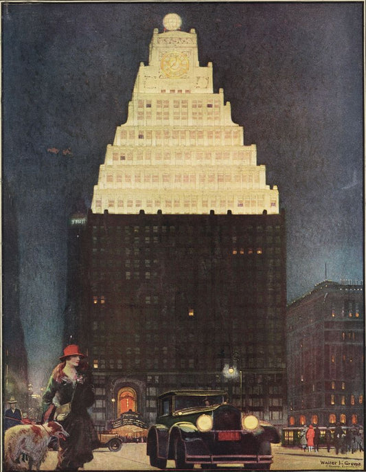 Floodlighting of Paramount Building, New York - by Walter L. Greene