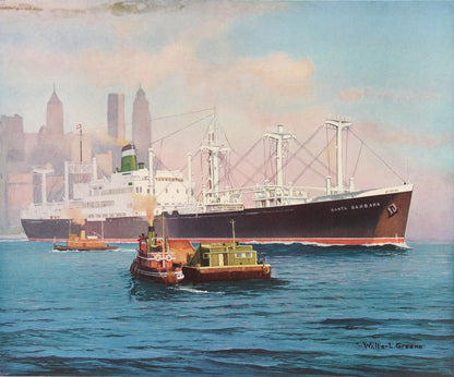 G-E Turbines Power the SS Santa Barbara - Modern Swift-Sailing Addition to America's Merchant Fleet - by Walter L. Greene