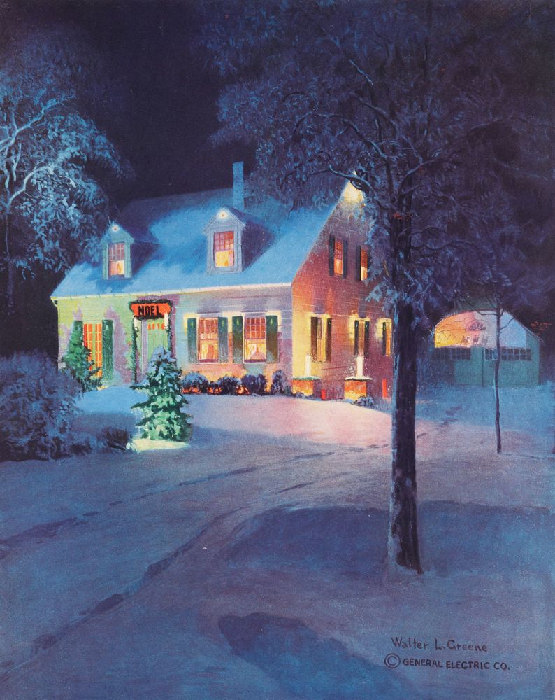 Light Says "Merry Christmas" - by Walter L. Greene