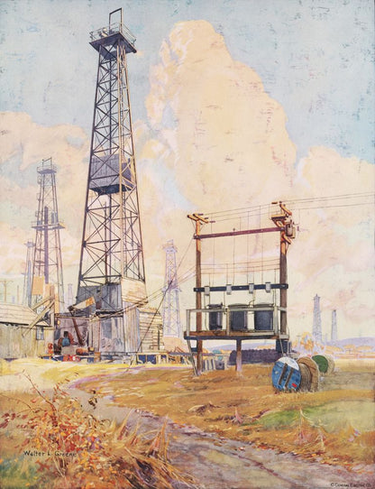 Oil Wells Are Drilled, Serviced, and Pumped by Electric Motors - by Walter L. Greene