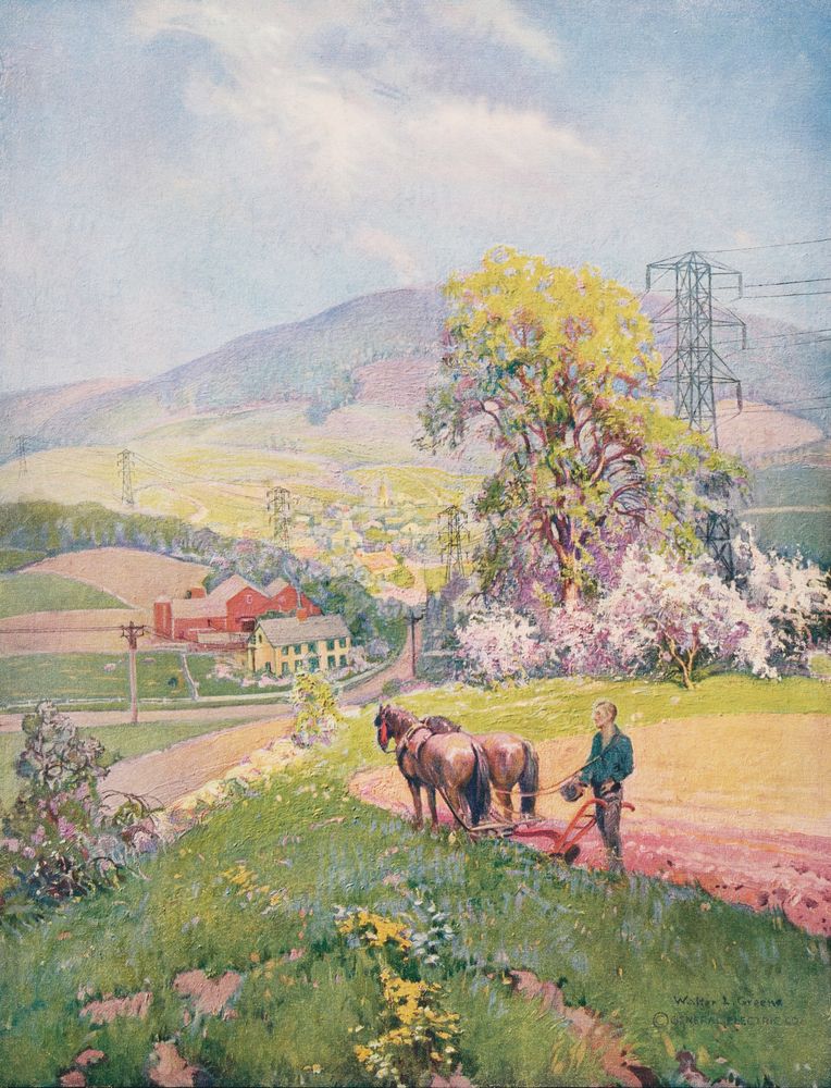 Electricity comes to the Farm - by Walter L. Greene