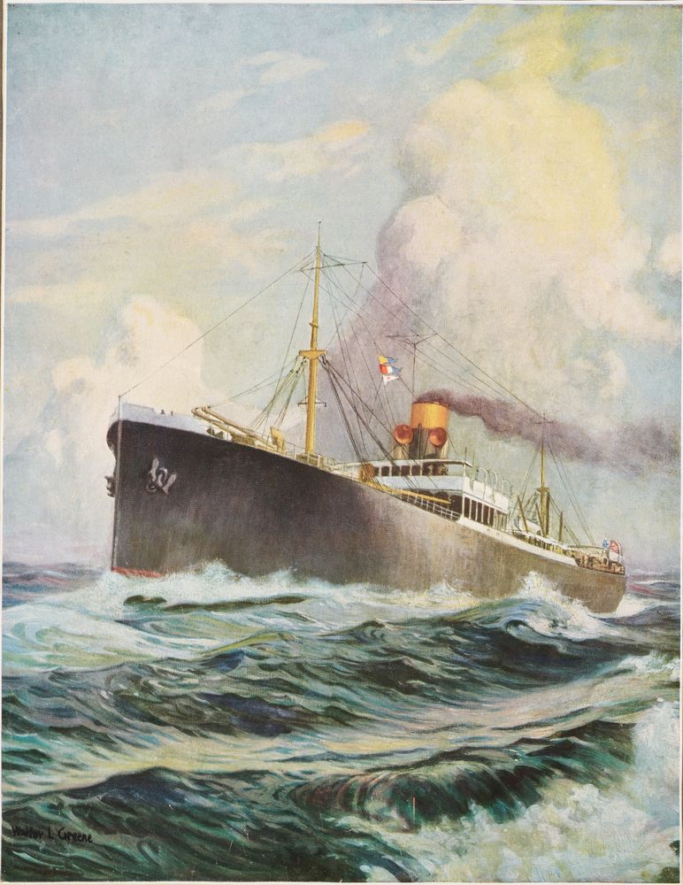 A typical merchant ship employing electricity for propulsion and for auxiliary service - by Walter L. Greene