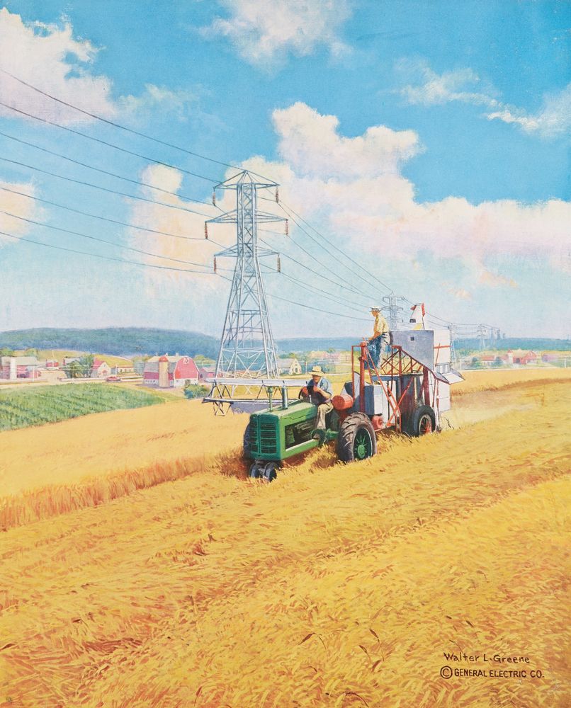 Electricity - Power for Making Farm Machinery, Power for Increasing Farm Production - by Walter L. Greene