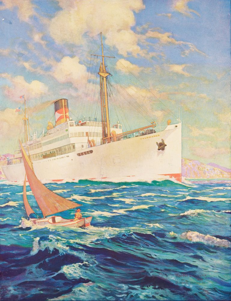 The United Mail Liner Talamanca Speeds Through Tropic Seas - by Walter L. Greene