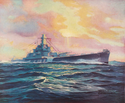 Battleship X, G-E Equipped USS South dakota, Veteran of Many Battles - by Walter L. Greene