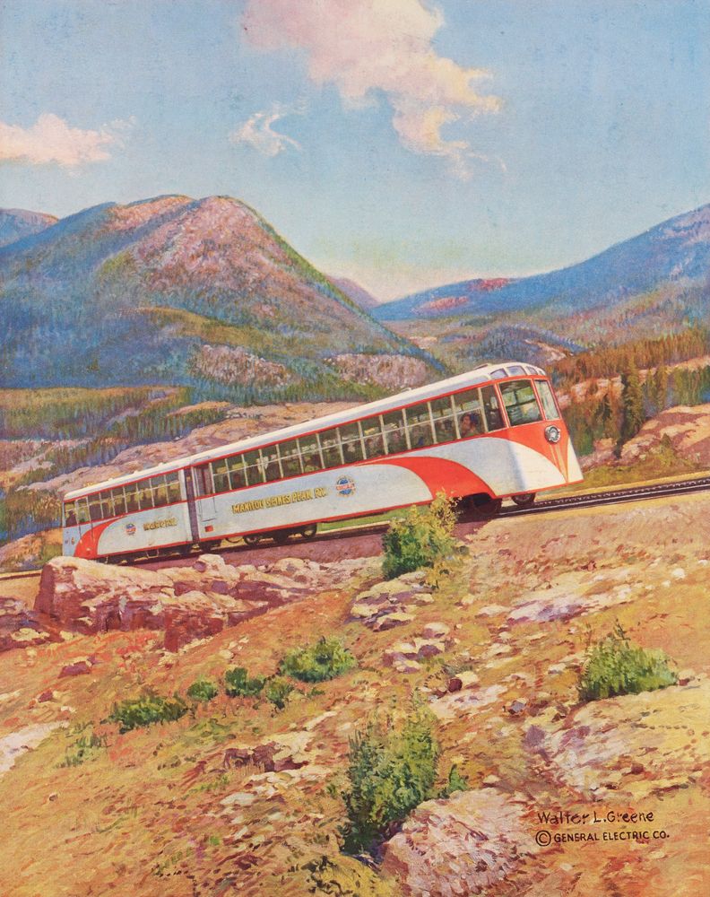 Up Pikes Peak, Diesel-Electrically - by Walter L. Greene