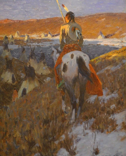 Winter Camp of the Sioux - by W. Herbert Dunton