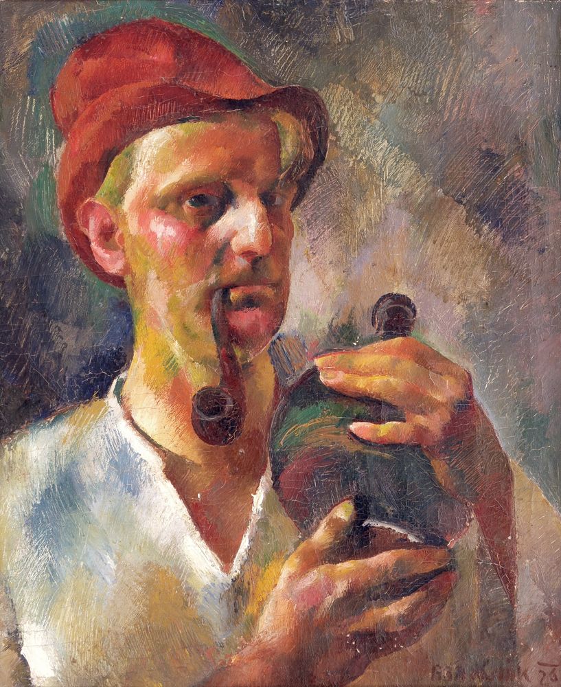 Autoportret Self portrait - by Vilmos Aba-Novák